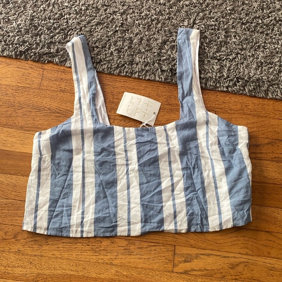 NWT Show Me Your Mumu Tara Striped Crop Top Size Large - Picture 4 of 14